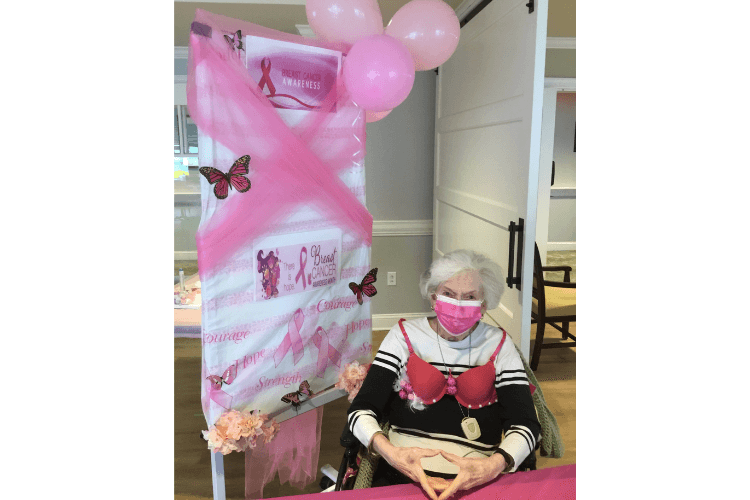 Pink Bras Decorated for a Cause